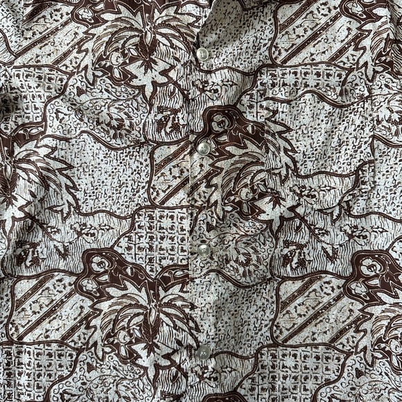 Vintage 1980s Jantzen Abstract Paisley Button-up Shirt Medium - Picture 4 of 4